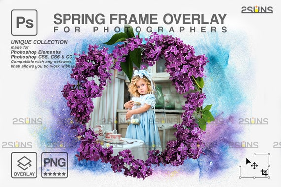 Flower overlay watercolor frames & Photoshop overlay: Mothers day overlay, Flower overlays, Mothers day template, Flower watercolor frames Il_570xn