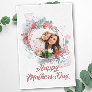 Modelo para o Dia das Mães, Cartão para o Dia das Mães, Sobreposição de maternidade, Máscara para recorte de fotos, Sobreposições para Photoshop, Modelo de mini sessões para o Dia das Mães