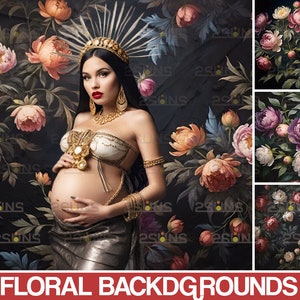 Floral Backgrounds, Digital Backdrop, Photo Overlay, Maternity Backdrop, Digital Floral Overlay, Newborn Studio Backdrop, Photoshop Overlays