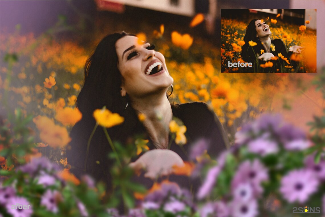 Flower Overlay & Overlay Floral Overlay Bokeh Etsy