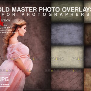Fine-art textuuroverlays, foto-overlay, Photoshop-texturen, studioportretachtergrond, digitale achtergrondachtergrond, oude meester