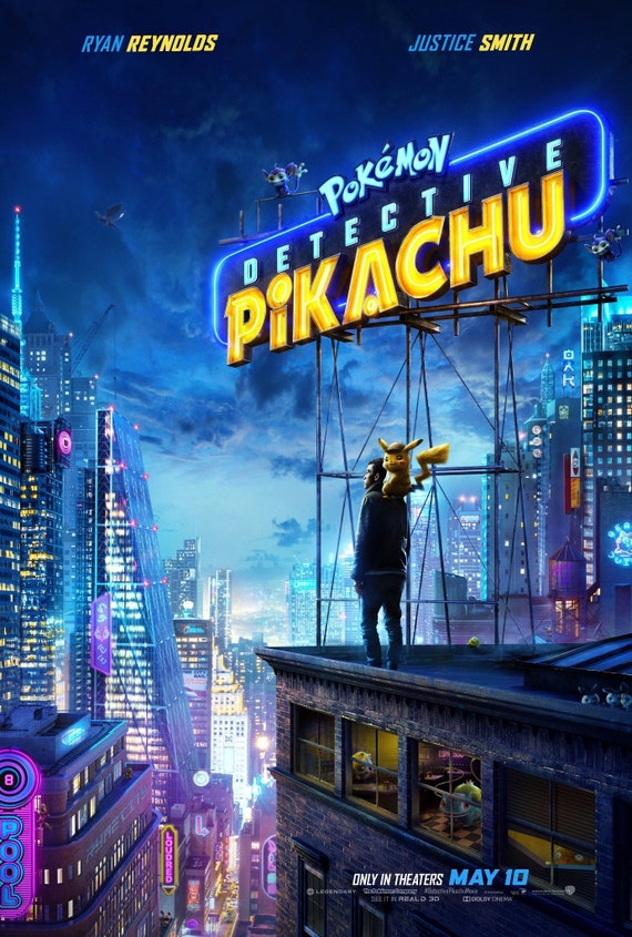 Pokemon Detective Pikachu Movie Poster Ds 27x40 Final Special Etsy