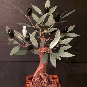 Handmade Olive Tree Sculpture: Greek Art Deco Home Decor