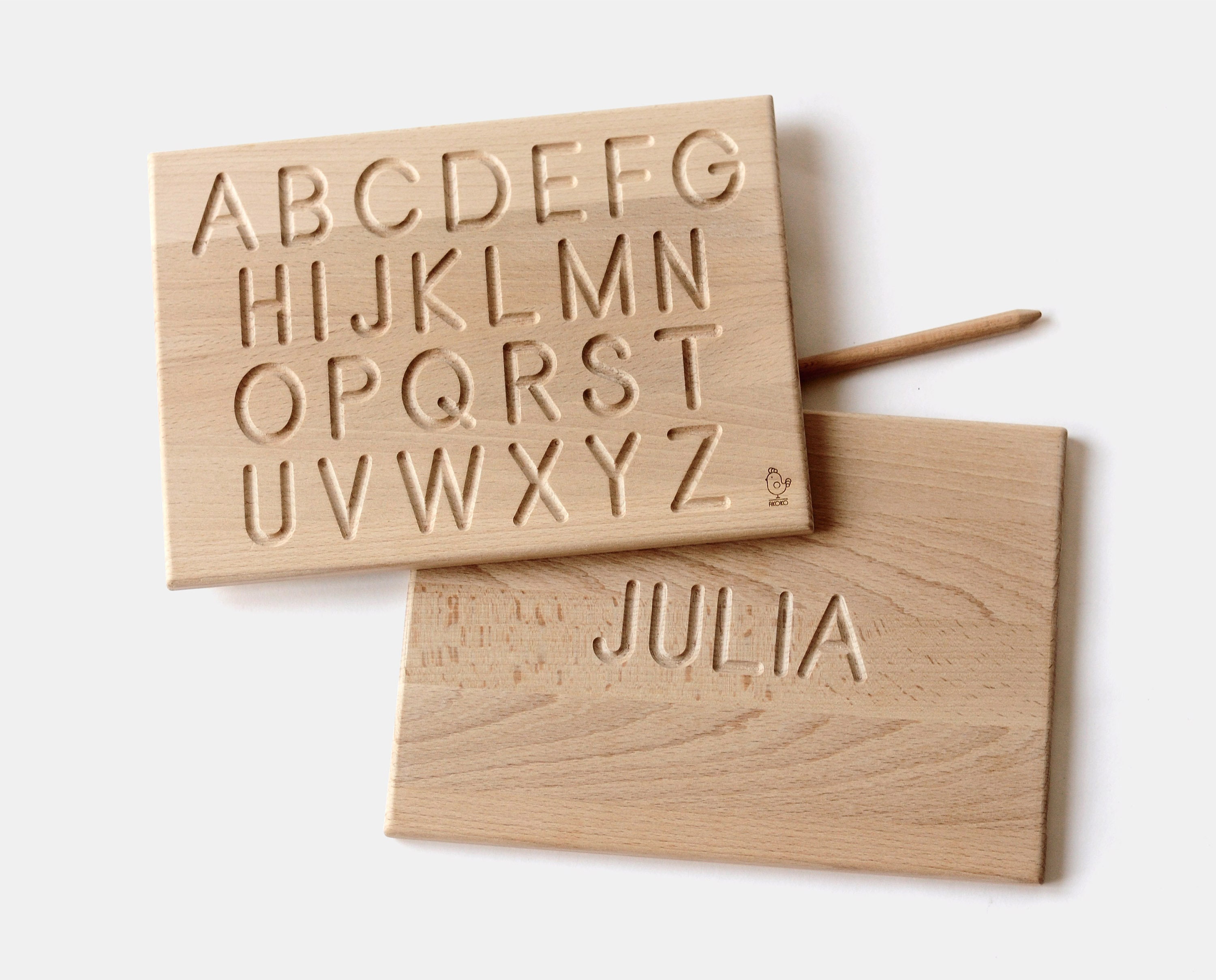 Double-Sided Alphabet and Number Tracing Boards – 15 Years+ Wooden Toys  Manufacturer