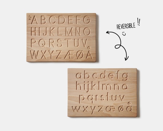 Double-sided Alphabet Tracing Board Solid Wood 