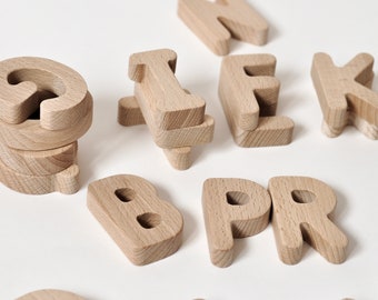 Montessori letters alphabet set is  made by solid wood. Great preschool toy for practicing alphabet and gifts for kids