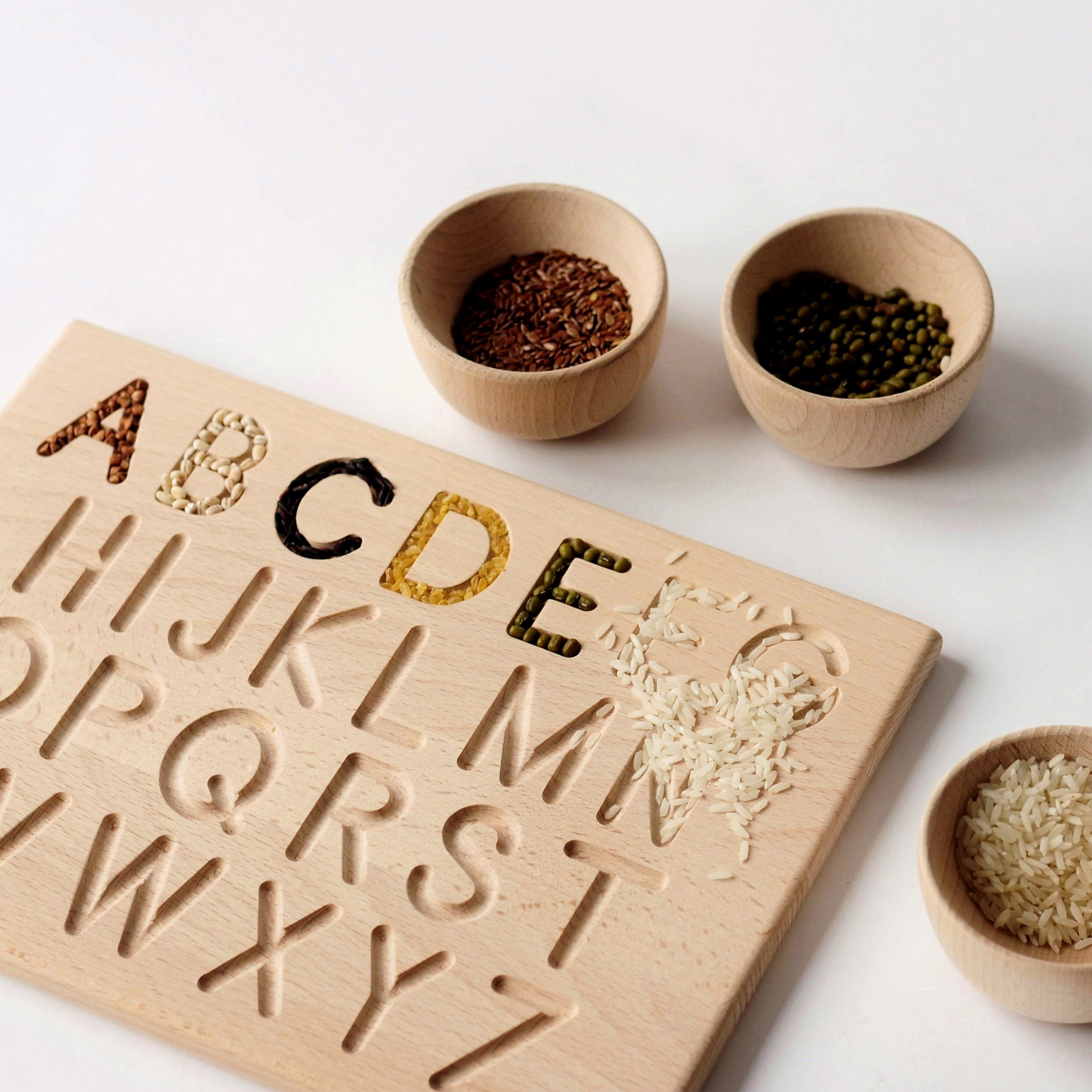 Double-sided Alphabet Tracing Board Solid Wood 