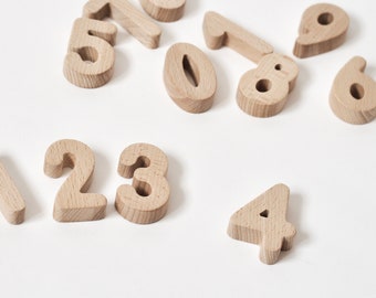 Wooden Numbers Set for Learning Counting 1-10