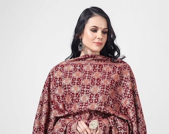 Pashmina sozni reshimkaar jama shawl