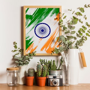 India Flag Print | India Poster | India Wall art print | India Home Decoration | Unframed
