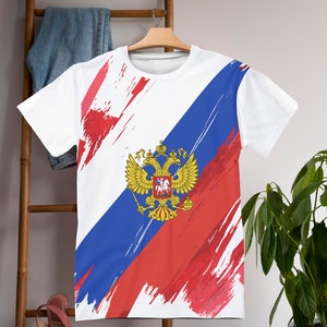 Russia Flag T-shirt | Russia T-shirt | All over print Unisex T-shirt with Russia Flag
