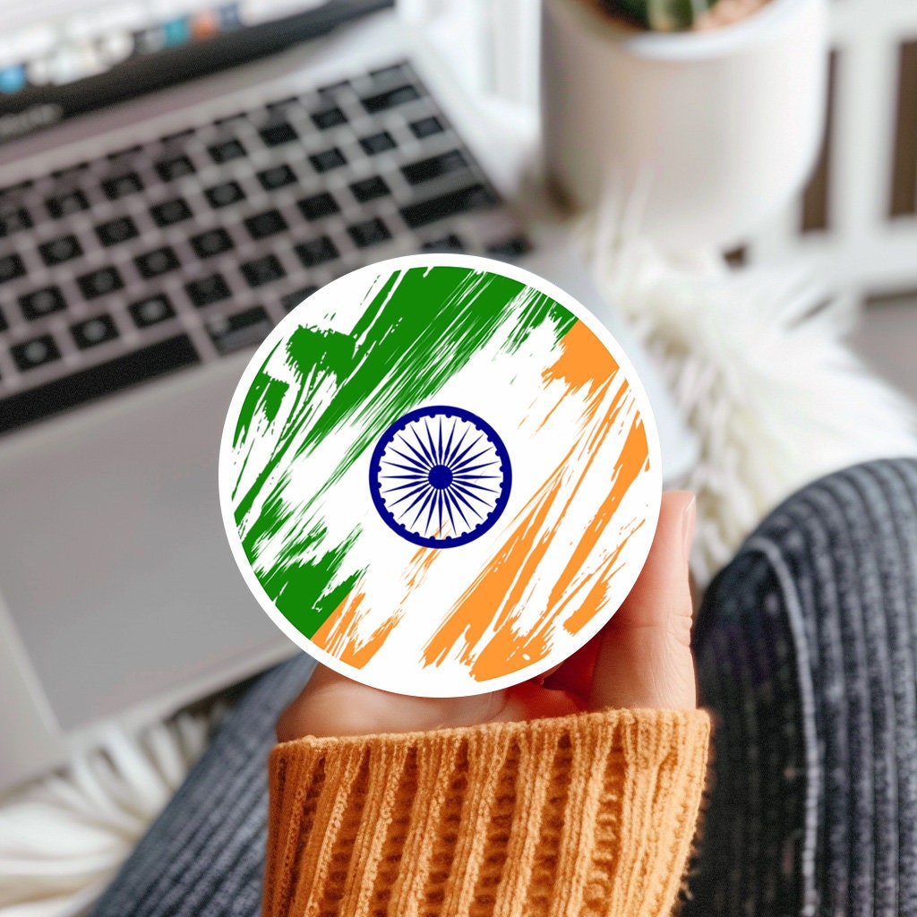 Mini Aufkleber Indien Flagge – 33x20 Mm, Selbstklebend, 12 Stück