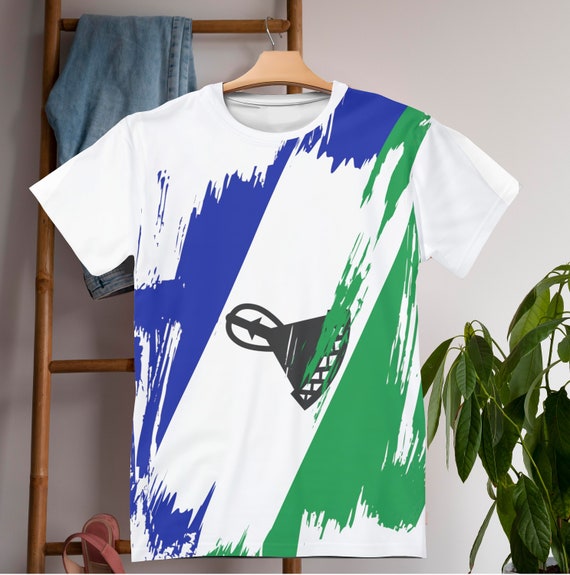 Flag by Alexiastam ホワイトTシャツ Men's Wood Brothers Racing Checkered Flag White Pit Crew T-Shirt