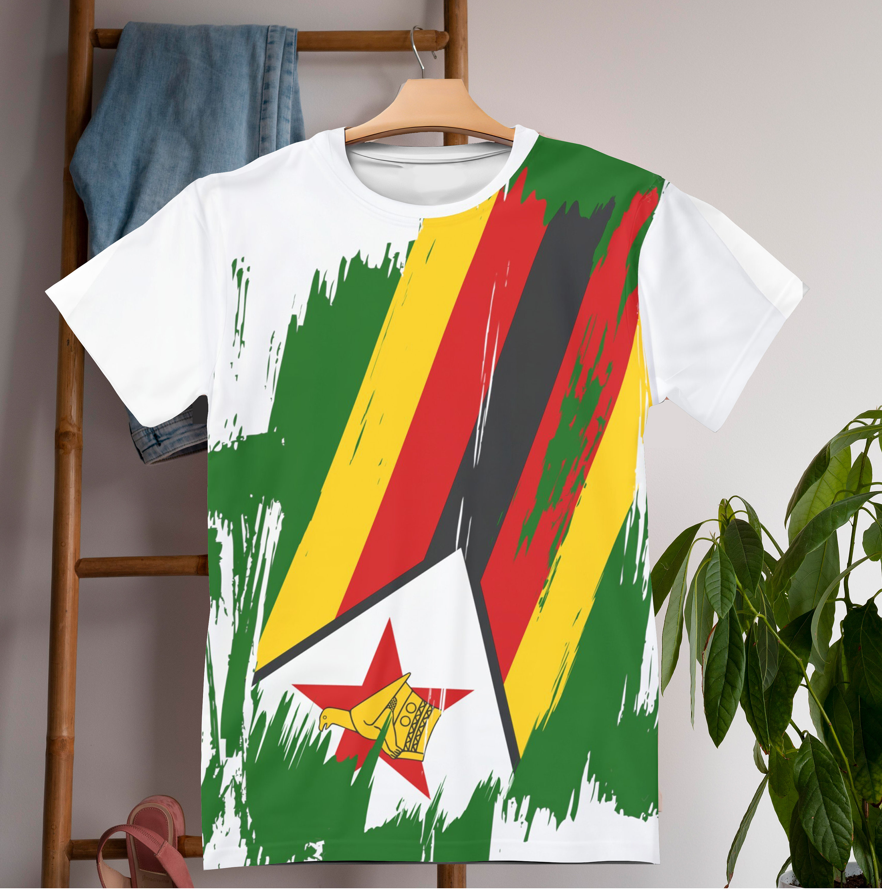 Zimbabwe Flag T-shirt, Unisex African Pride Tee, Travel Souvenir