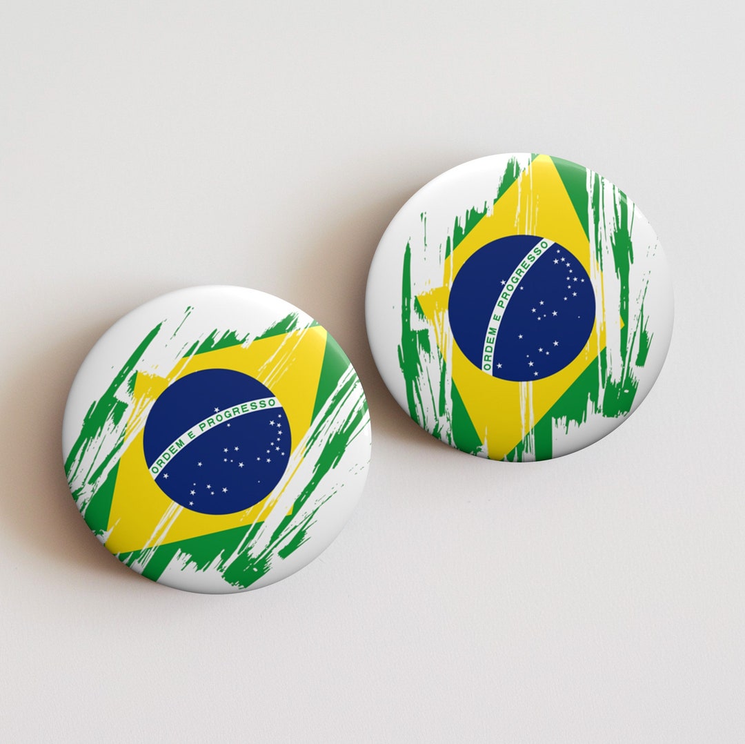 Brazil Flag Pinback Button – Patriotic Pride Badge - Etsy