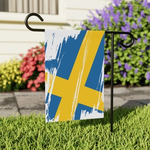 Sweden Garden Flag - Garden & House Banner | Size - 12&quot; x 18&quot; | Double Sided Custom Country Design Print