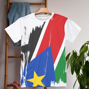 South Sudan Flag T-shirt | South Sudan T-shirt | All over print Unisex T-shirt with South Sudan Flag