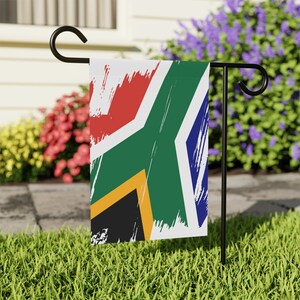 South Africa Garden Flag - Garden & House Banner | Size - 12&quot; x 18&quot; | Double Sided Custom Country Design Print