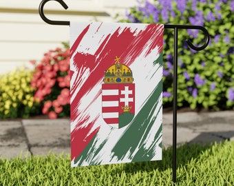 Hungary Garden Flag - Garden & House Banner | Size - 12&quot; x 18&quot; | Double Sided Custom Country Design Print