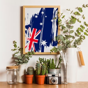Australia Flag Print | Australia Poster | Australia Wall art print | Australia Home Decoration | Unframed