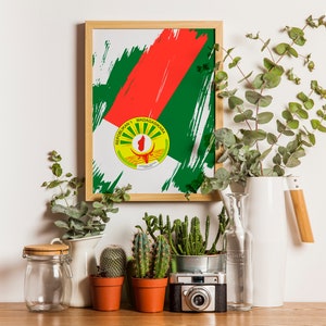 Madagascar Flag Print | Madagascar Poster | Madagascar Wall art print | Madagascar Home Decoration | Unframed