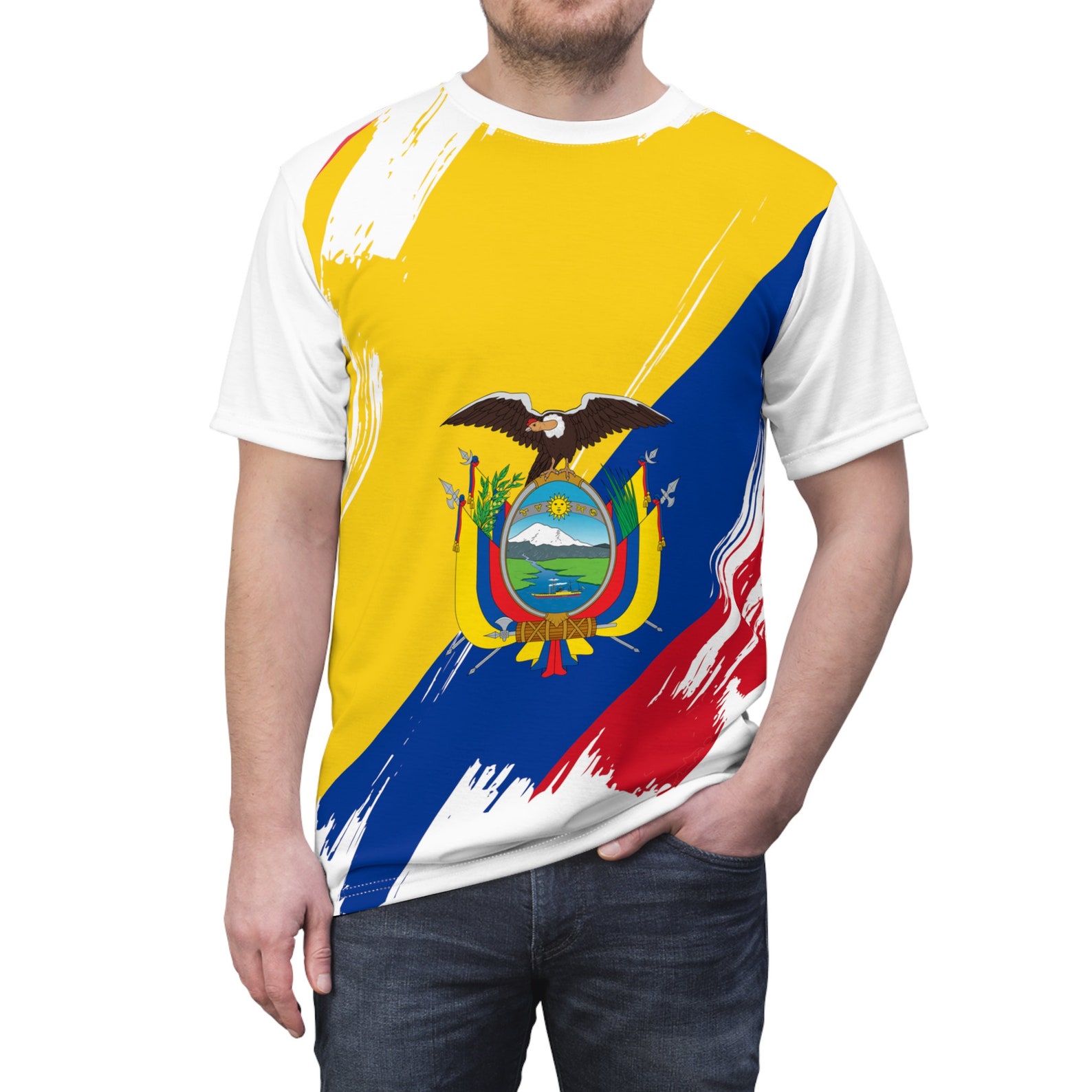 Ecuador Flag T-shirt | All Over Print Unisex Tee - Etsy