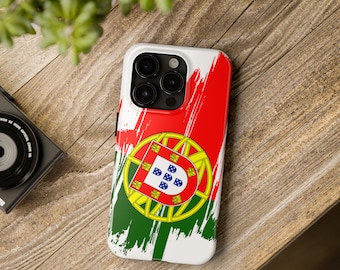 Portugal Flagge Handyhülle, portugiesisches Design, Expat Accessoire, Reisestil, Portugal Stolz