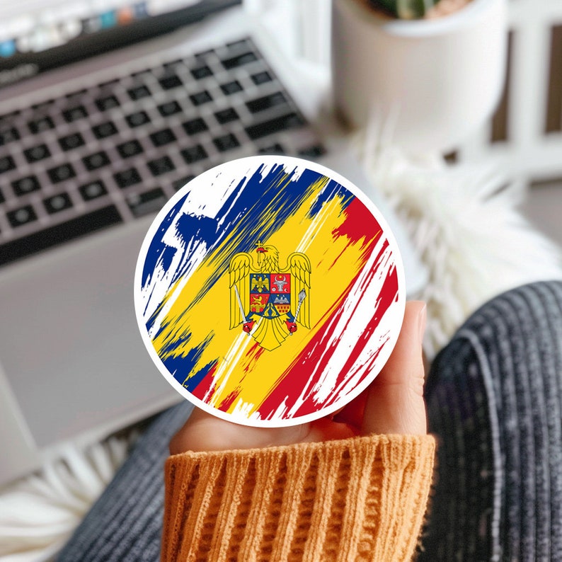 Romania Sticker Romania Flag Vinyl Sticker, Laptop Decal - Etsy
