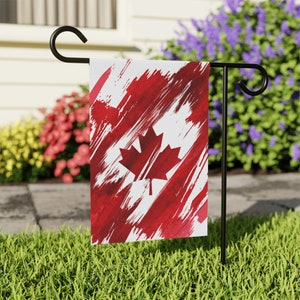 Canada Garden Flag - Garden & House Banner | Size - 12&quot; x 18&quot; | Double Sided Custom Country Design Print