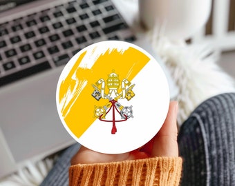 Vatican City Flag Sticker | Fun Sticker Decorations | Fun Gift | Laptop ...