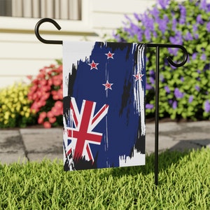 New Zealand Garden Flag - Garden & House Banner | Size - 12&quot; x 18&quot; | Double Sided Custom Country Design Print