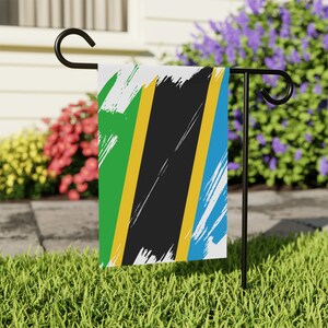 Tanzania Garden Flag - Garden & House Banner | Size - 12&quot; x 18&quot; | Double Sided Custom Country Design Print