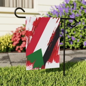 Sudan Garden Flag - Garden & House Banner | Size - 12&quot; x 18&quot; | Double Sided Custom Country Design Print
