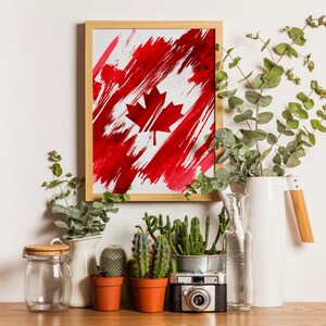 Canada Flag Print | Canada Poster | Canada Wall art print | Canada Home Decoration | Unframed
