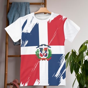 Dominican Republic Flag T-shirt | Dominican Republic T-shirt | All over print Unisex T-shirt with Dominican Republic Flag