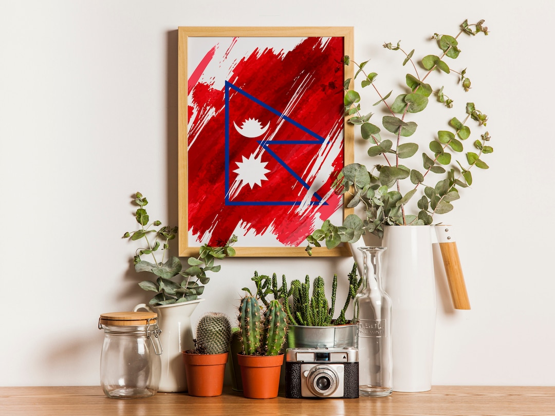 Nepal Flag Poster | Patriotic Home Decor, Unframed - Etsy