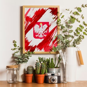Poland Flag Print | Poland Poster | Poland Wall art print | Poland Home Decoration | Unframed