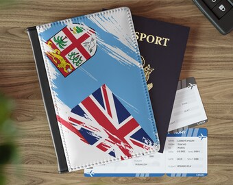 Fiji Flag Passport Holder, traveler's and expats' essential, study abroad must-have, wanderlust accessory