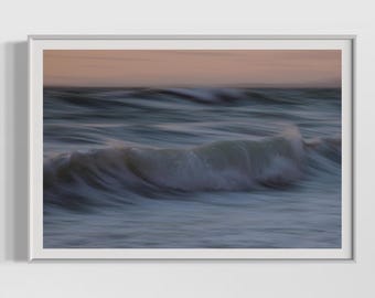 Dreamy Pastel Ocean Wave Photography, Coastal Wall Art