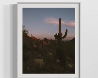 Saguaro Kaktus Sonnenuntergang Kunstdruck – Wüste Arizonas Fine Art