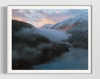 Bergsee, Fine Art Print, Stimmungsvolle PNW Landschaft, Home Decor