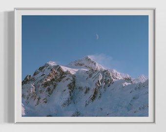 Minimalistischer Berg Fotografie Druck, PNW Landschaft, Fine Art