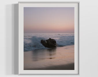 Dreamy Pastel Seascape Print, Coastal Sunset Wall Art