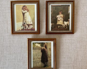 Vintage Arthur Elsley Framed Prints 6x7 - Trio Set