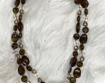 1940s Vintage Murano Glass Bead Necklace