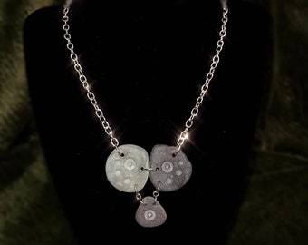 Etched River Stone Necklace
