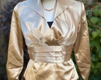 Vintage Satin Fitted Marina Blouse