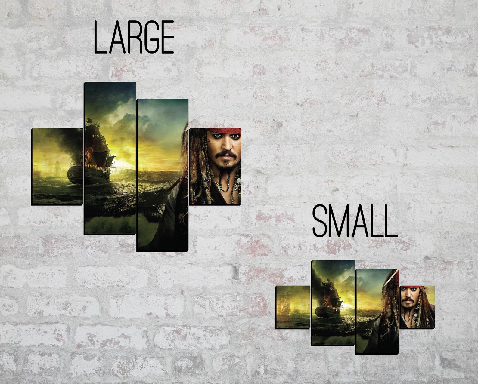 Jack Sparrow Canvas Big Framed Poster Framed Canvas Pirates Etsy
