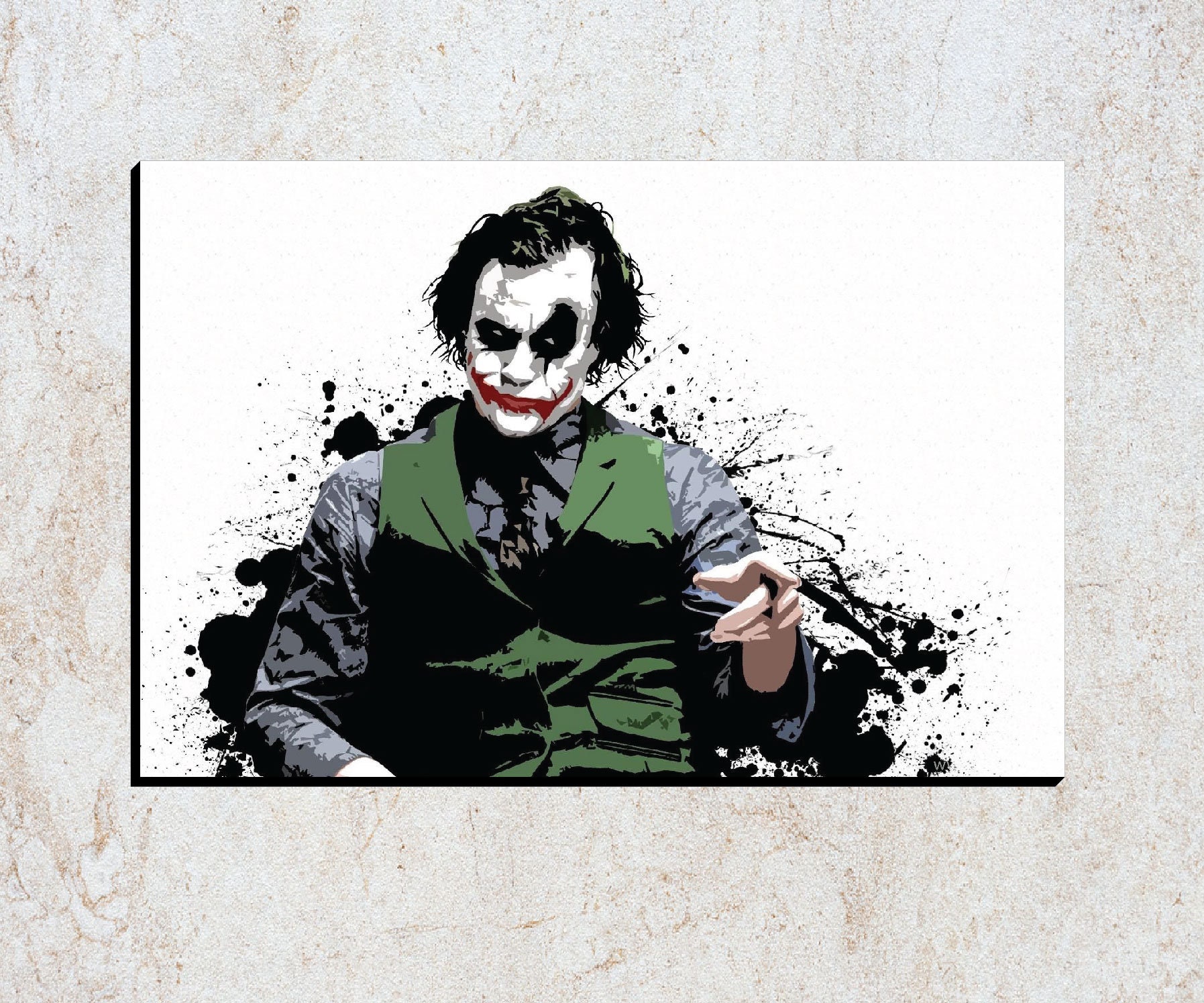 Canvas The Joker Canvas Art Batman Joker Poster Piece Home | Etsy