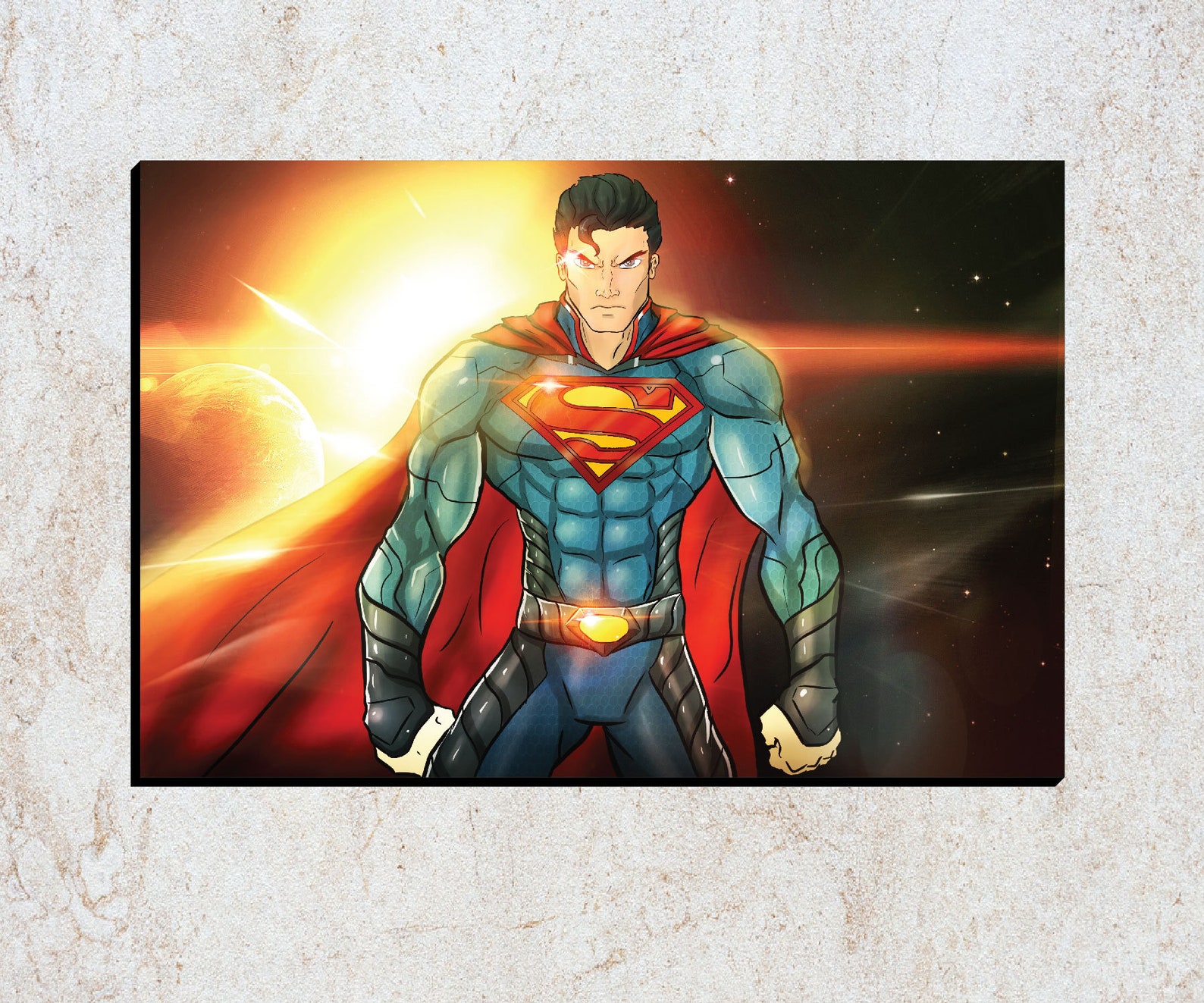 Superman Poster Set Superman Canvas Art Print Multi Panel Etsy